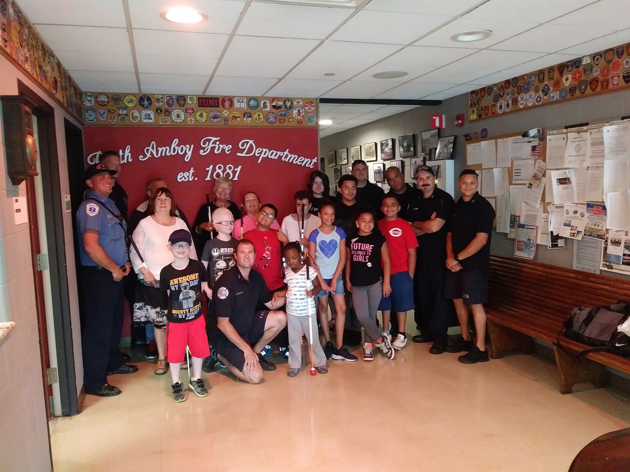 Bell students & staff at Perth Amboy Firehouse