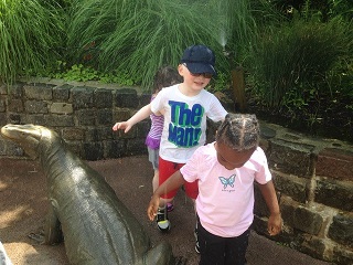 Luke and Zora at the zoo